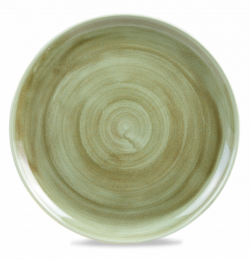 Stonecast Patina Burnished Green flad tallerken 32,4 cm, Churchill