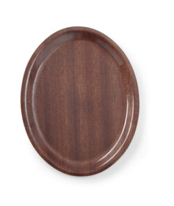 Serveringsbakke oval mørkt træ laminat non-slip 29x21 cm, Hendi