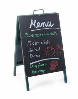 Menu tavle med stålramme 50x55x(h)850 cm, Hendi