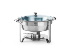 Chafing dish i rund Ø39 cm m/glaslåg, Hendi