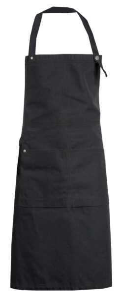 Smækforklæde i denim, sort/sort, Nybo