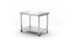 Stålbord på hjul 1000x700x(H)850 mm, Hendi