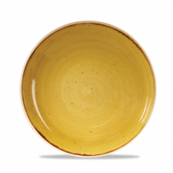 Stonecast Mustard Seed Yellow dyb tallerken 24,8, Churchill