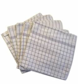 Kokkeviskestykker m/5 stk (blå/hvid tern), Minatol