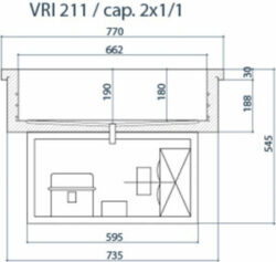 Kølebrønd / salatbar til indbygning eller drop inn, G-VRI 211