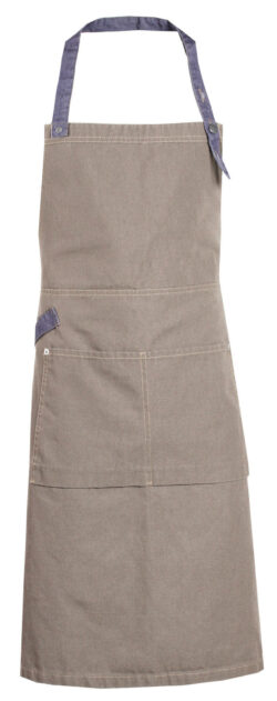 Smækforklæde i denim, khaki/denimblå, Nybo