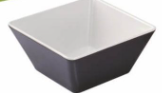 Firkantet skål, Sort/Hvid, 180x180x85mm, Pujadas