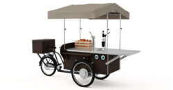 Juice & lemonadecykel komplet med citruspresser, isbeholder mv