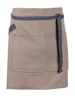 Forklæde i denim, khaki/denimblå, Nybo