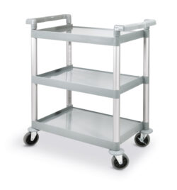 Servicevogn med 3 hylder i plast 800x420x(H)945, Hendi