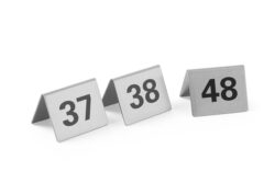 Bordnummer 37-48 i stål, Hendi