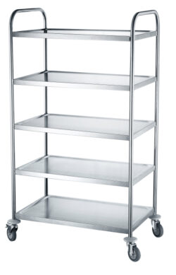Servicevogn med 5 hylder 905x585x(H)1545, Hendi