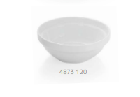 Rund skål i hvid porcelæn Ø 12,0 WAS