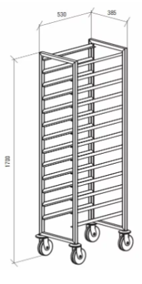 Trolley Magorex, 11 stik, 60x40
