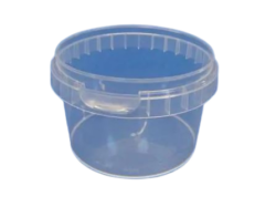 Plastbøtte rund i klar 1000 ml