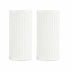 Groovy stoneware salt- og pebersæt i hvid