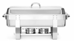 Chafing dish, inkl. 2x 1/2-65 mm + 3x 1/3-65 mm GN container