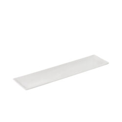 Quadro rektangulær tallerken i hvid stentøj 30x8 cm