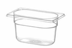 Gastrobakke i klar plast 1/9 65 mm