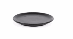 Flad tallerken Ø16 cm i sort, Clay