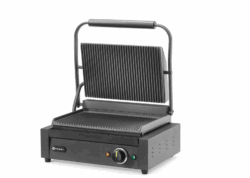 Klemgrill single rillet top og bund i sort, Hendi