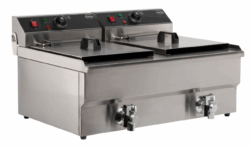 Friture 2x10 L bordmodel 10 kw 400v med tappehane