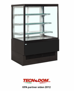 Kølemontre EVOK 150 cm FAST LAVPRIS, Sort ral 9005, Tecnodom