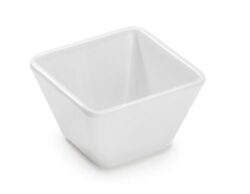 Melamin firkantet skål i hvid/hvid 13x13x7 cm, Pujadas