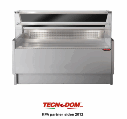 Køledisk 250 cm bred, 90 cm dyb, Tecnodom Vigo - sort RAL9005