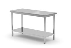 Stålbord med underhylde 1600x600x(H)850 mm, Hendi