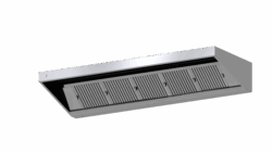 Industriemfang 2200*900*450 m/LED lys - Antal filtre: 3 - Luftflow 1900 m3 Filter type B Labyrint
