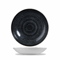 Charcoal black, dyb skål, 18cm, Churchill