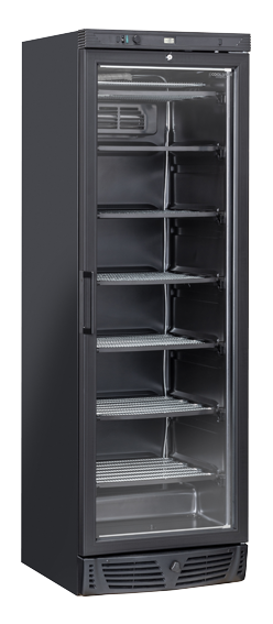 Displayfryseskab i sort 300 liter, TNG 390B - Coolhead