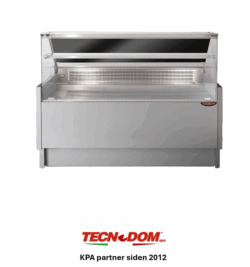 Køledisk 200 cm bred, 78 cm dyb, Tecnodom Vigo - sort RAL9005