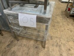 RESTSALG - Stålbord med nedsænkning 800x600x900 mm