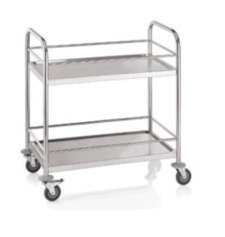 Servicevogn med 2 hylder, 85x53x95 cm - WAS