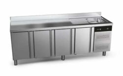 CCP-4G-S, Kølebord med vask og 4 låger, Fagor