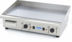 Stegeplade med 2 zoner, Krom, 73 cm, 400v