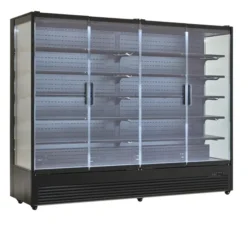 Kølereol 2,6 m med glaslåger MDC2584BB