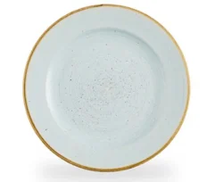 Stonecast Duck Egg flad tallerken med bred fane 26,1 cm, Churchill