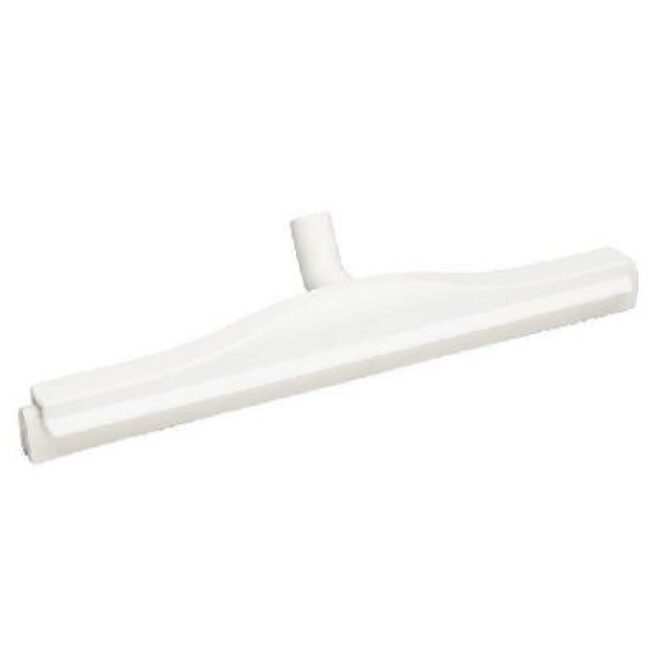 Gulvskraber, Vikan, 40x11x7,5cm, hvid, cellegummi/PP, 40 cm, med drejeled og dobbeltblad