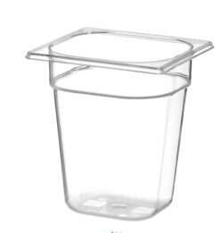 Gastrobakke i klar plast 1/6 100 mm