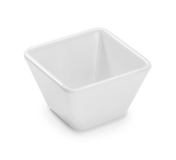 Melamin firkantet skål i hvid/hvid 7x7x4,2 cm, Pujadas