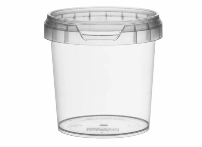Plastbøtte rund i klar 1550 ml