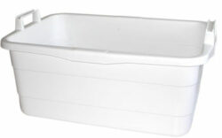 Balje rektangulær i hvid, 45L / 62 cm