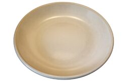 Dyb tallerken 21 cm, Sandfarvet stentøj