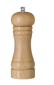 Peberkværn i lyst træ (h)16,5 cm, Hendi
