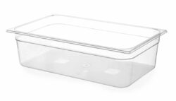 Gastrobakke i klar plast 1/1 100 mm