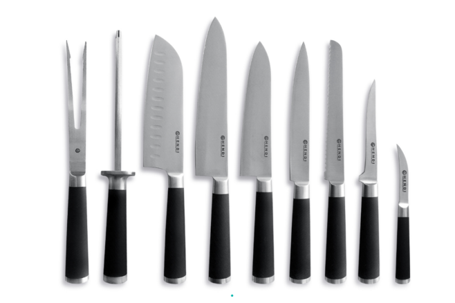 Knivsæt, 9 dele - HENDI