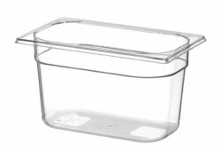 Gastrobakke i klar plast 1/4 100 mm